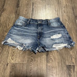 Women's size 15, NoBo, ripped jean shorts.